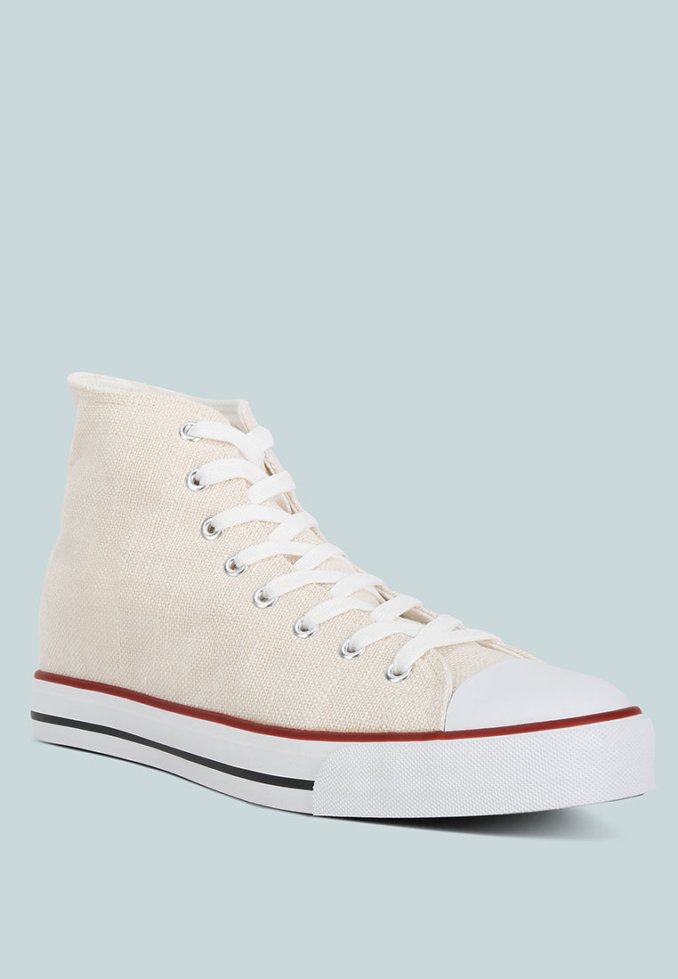 High Ankle Canvas Sneakers from London Rag International