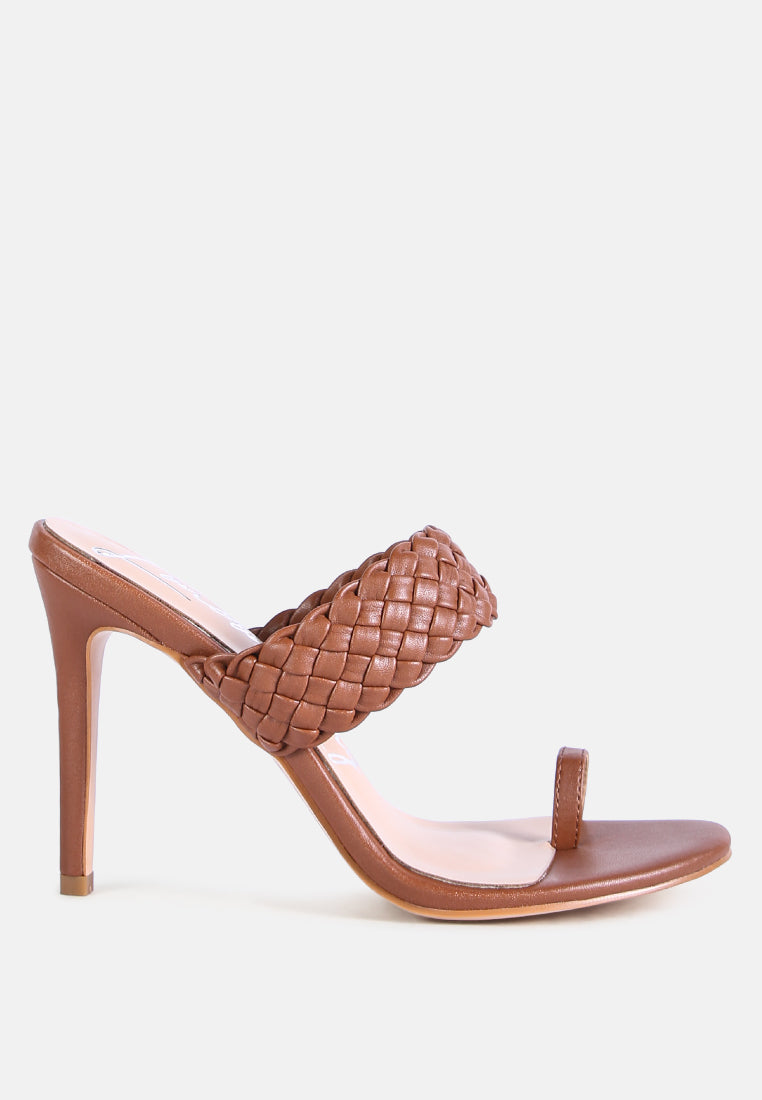 High Perks Woven Strap High Heels from London Rag International