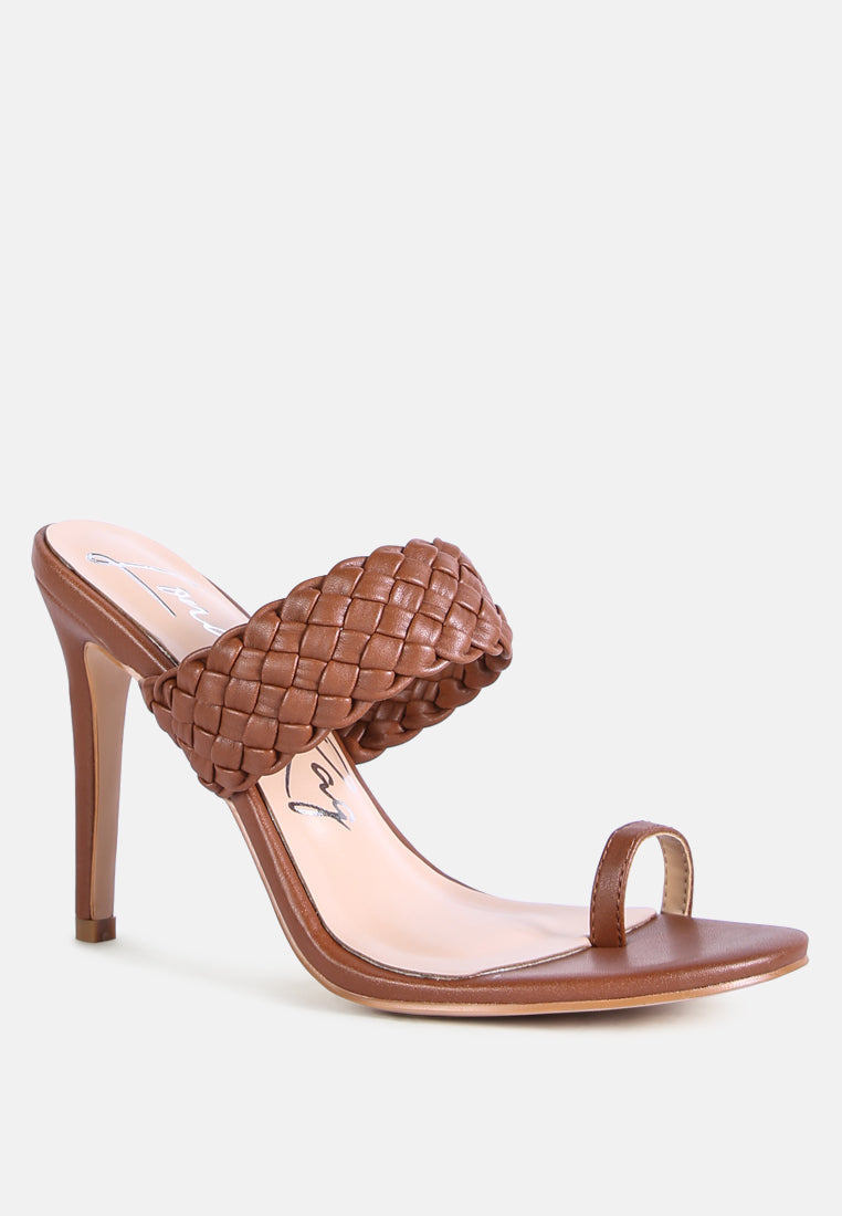 High Perks Woven Strap High Heels from London Rag International