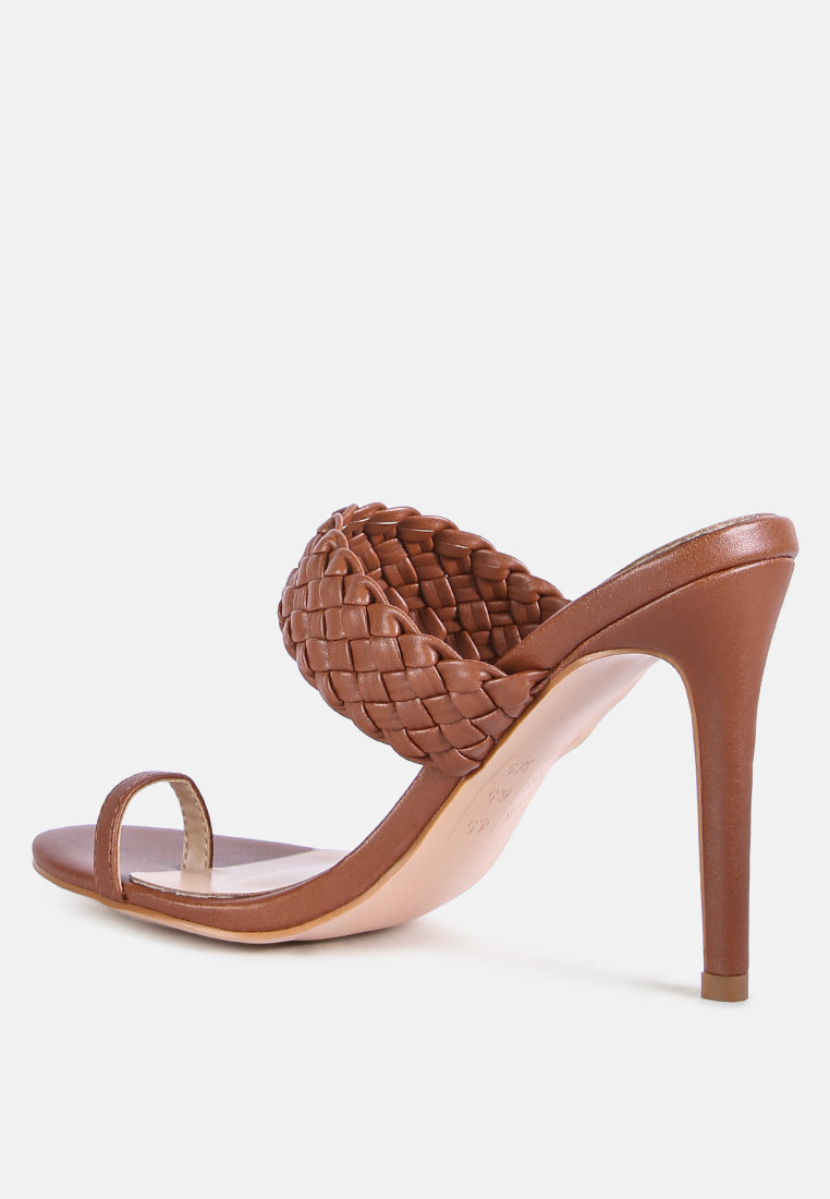 High Perks Woven Strap High Heels from London Rag International