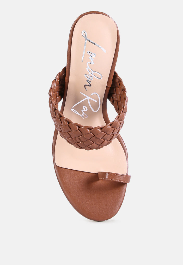 High Perks Woven Strap High Heels from London Rag International