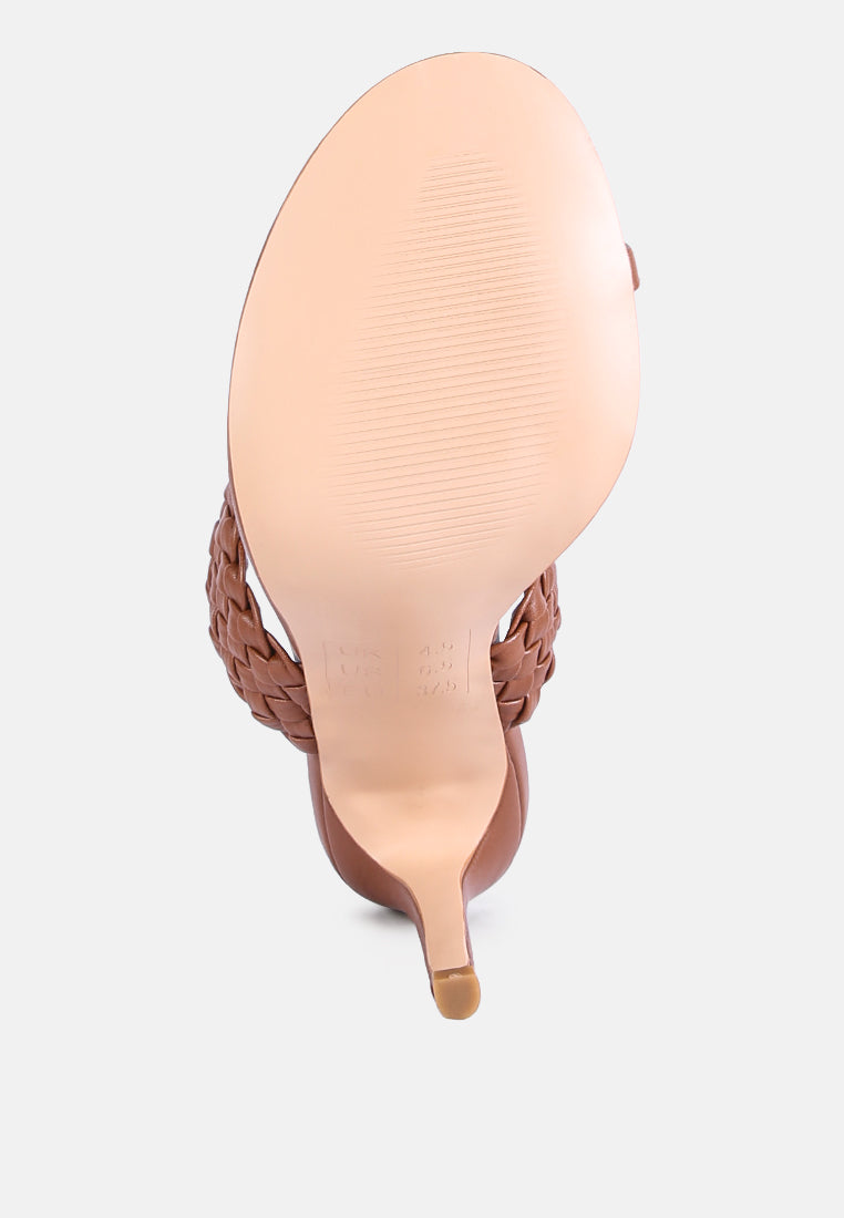 High Perks Woven Strap High Heels from London Rag International