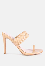 High Perks Woven Strap High Heels from London Rag International