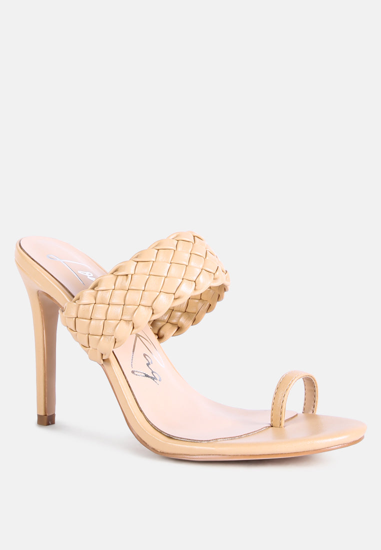 High Perks Woven Strap High Heels from London Rag International