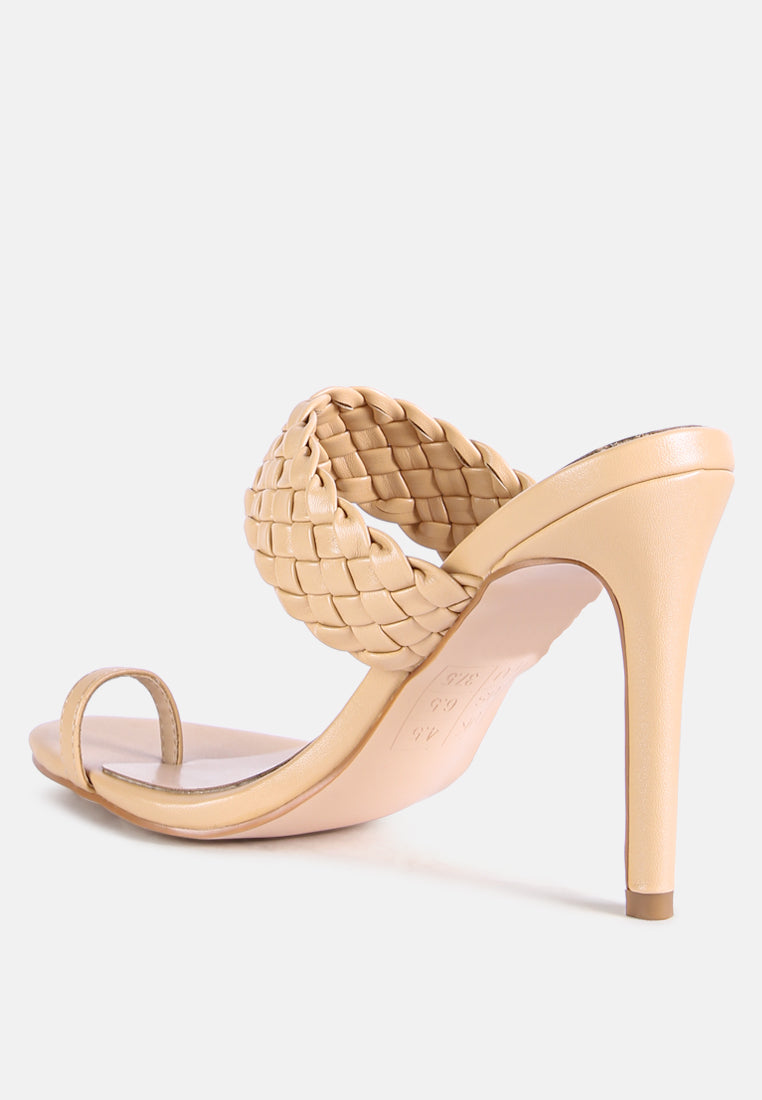 High Perks Woven Strap High Heels from London Rag International