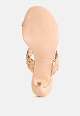 High Perks Woven Strap High Heels from London Rag International