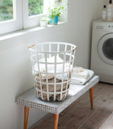 Wire Basket (18" H)  - Steel + Wood from Yamazaki Home