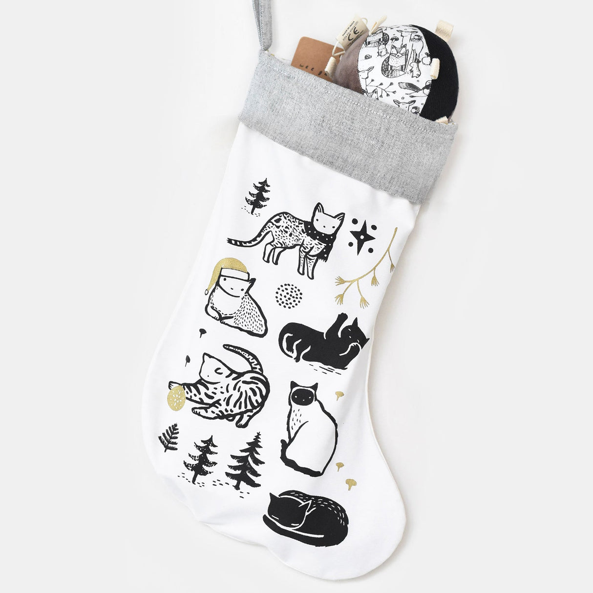 Festive Cats Stocking From Wee Gallery