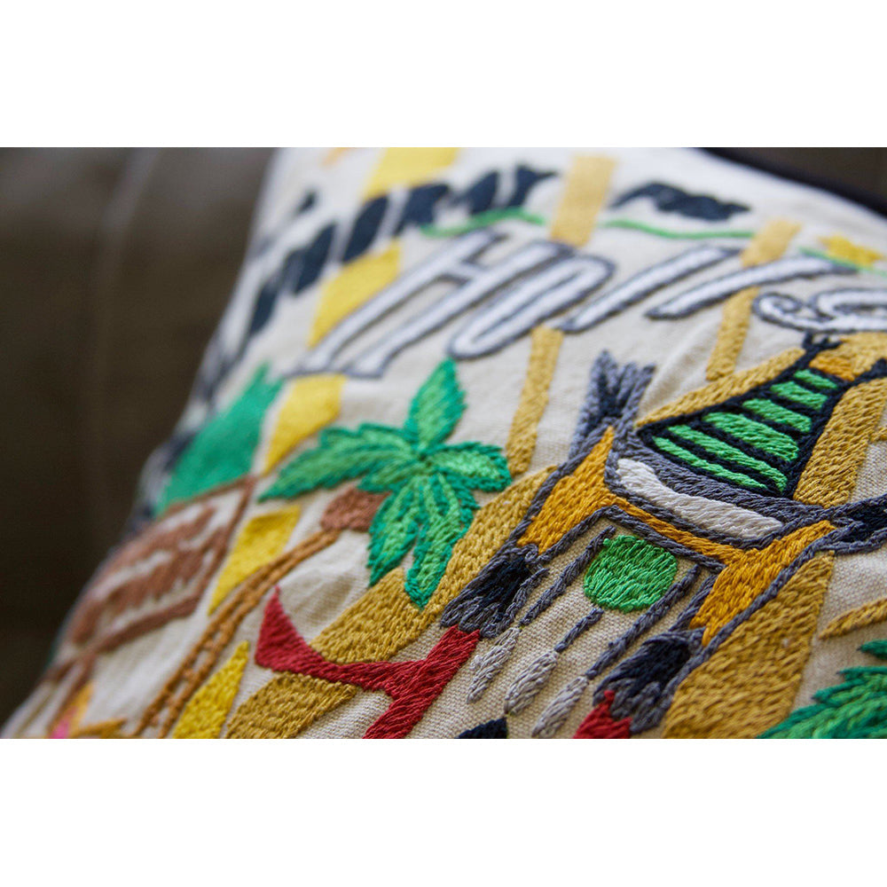 Hollywood Hand-Embroidered Pillow from Quirks!