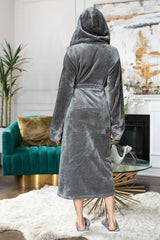 Hooded Plush Bathrobes for Women From Lotus Linen
