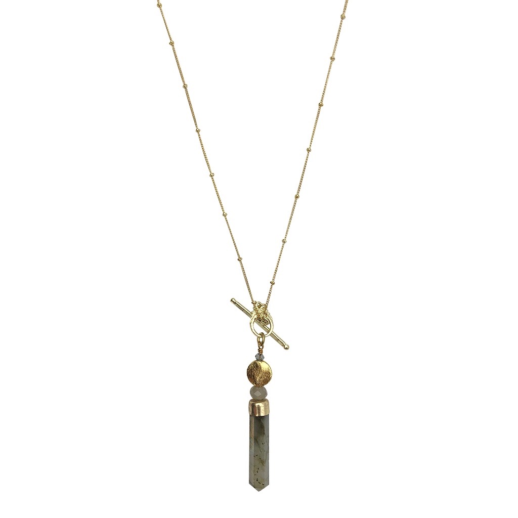 Labradorite Lariat Necklace from SLATE + SALT
