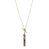 Labradorite Lariat Necklace from SLATE + SALT