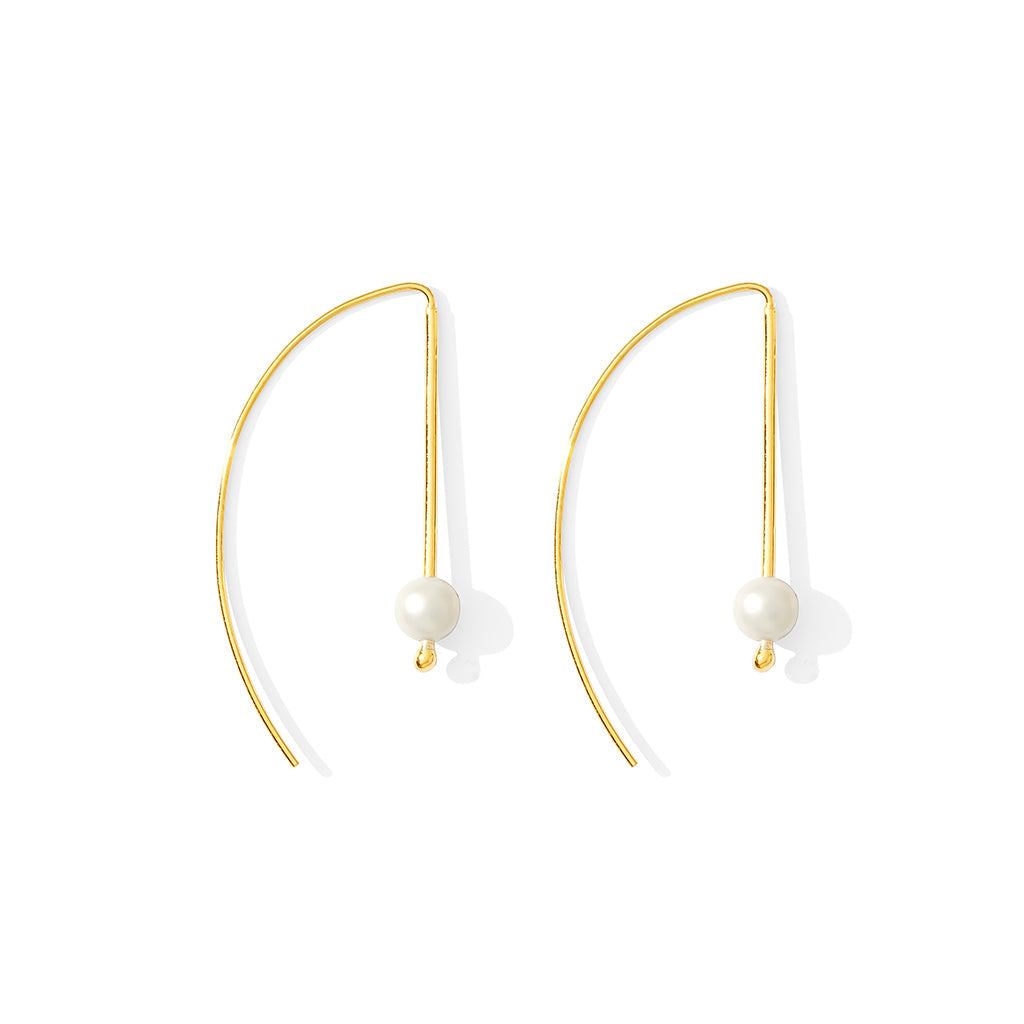 Freshwater Pearl Hook Earrings from SLATE + SALT
