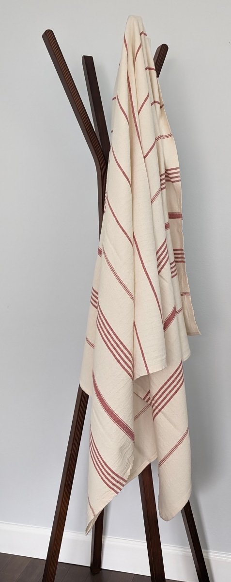 Horizon Stripe Turkish Cotton Towel Collection - Sand-Repelling, Quick-Drying, Tassel-Free, 39”x70” from The Bali Market