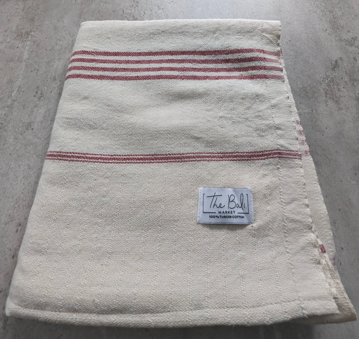 Horizon Stripe Turkish Cotton Towel Collection - Sand-Repelling, Quick-Drying, Tassel-Free, 39”x70” from The Bali Market