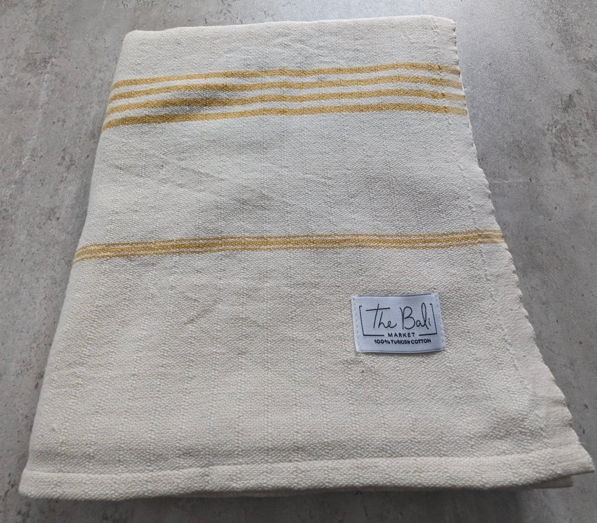 Horizon Stripe Turkish Cotton Towel Collection - Sand-Repelling, Quick-Drying, Tassel-Free, 39”x70” from The Bali Market