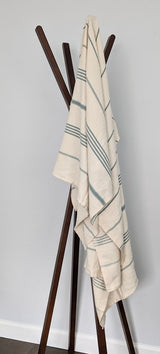 Horizon Stripe Turkish Cotton Towel Collection - Sand-Repelling, Quick-Drying, Tassel-Free, 39”x70” from The Bali Market