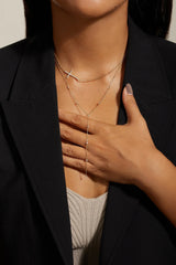 Horizontal CZ Cross Necklace from eklexic