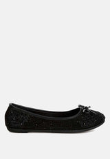 Hosana Rhinestones And Stud Embellished Ballet Flats from London Rag International