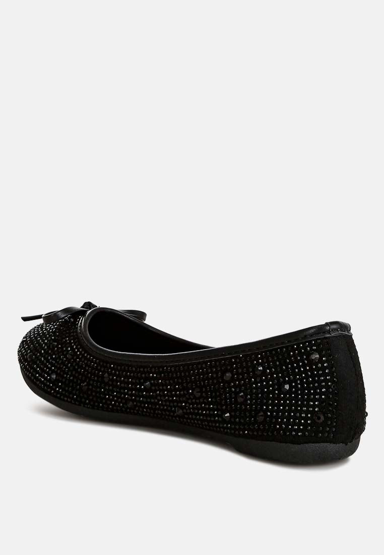 Hosana Rhinestones And Stud Embellished Ballet Flats from London Rag International