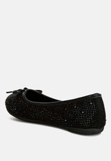 Hosana Rhinestones And Stud Embellished Ballet Flats from London Rag International