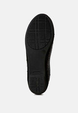 Hosana Rhinestones And Stud Embellished Ballet Flats from London Rag International