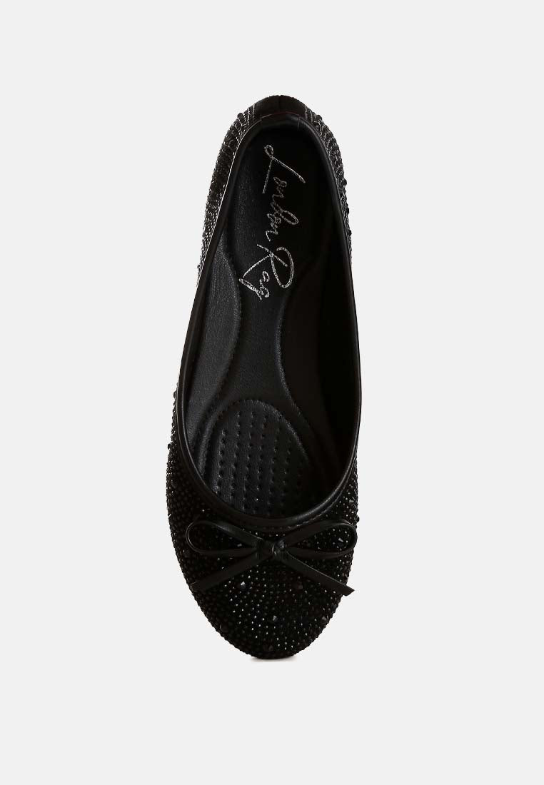 Hosana Rhinestones And Stud Embellished Ballet Flats from London Rag International