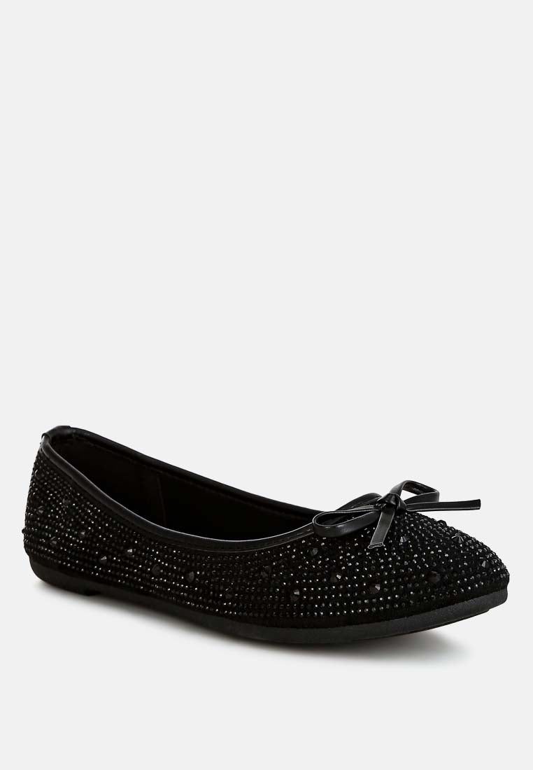 Hosana Rhinestones And Stud Embellished Ballet Flats from London Rag International