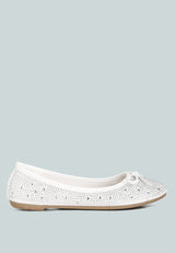 Hosana Rhinestones And Stud Embellished Ballet Flats from London Rag International
