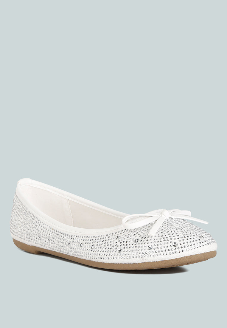 Hosana Rhinestones And Stud Embellished Ballet Flats from London Rag International