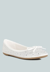 Hosana Rhinestones And Stud Embellished Ballet Flats from London Rag International
