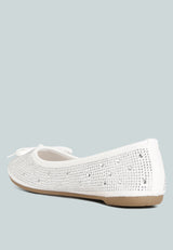 Hosana Rhinestones And Stud Embellished Ballet Flats from London Rag International