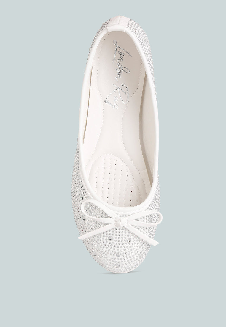 Hosana Rhinestones And Stud Embellished Ballet Flats from London Rag International