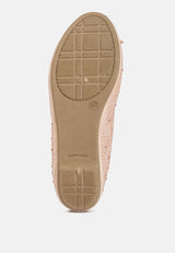 Hosana Rhinestones And Stud Embellished Ballet Flats from London Rag International