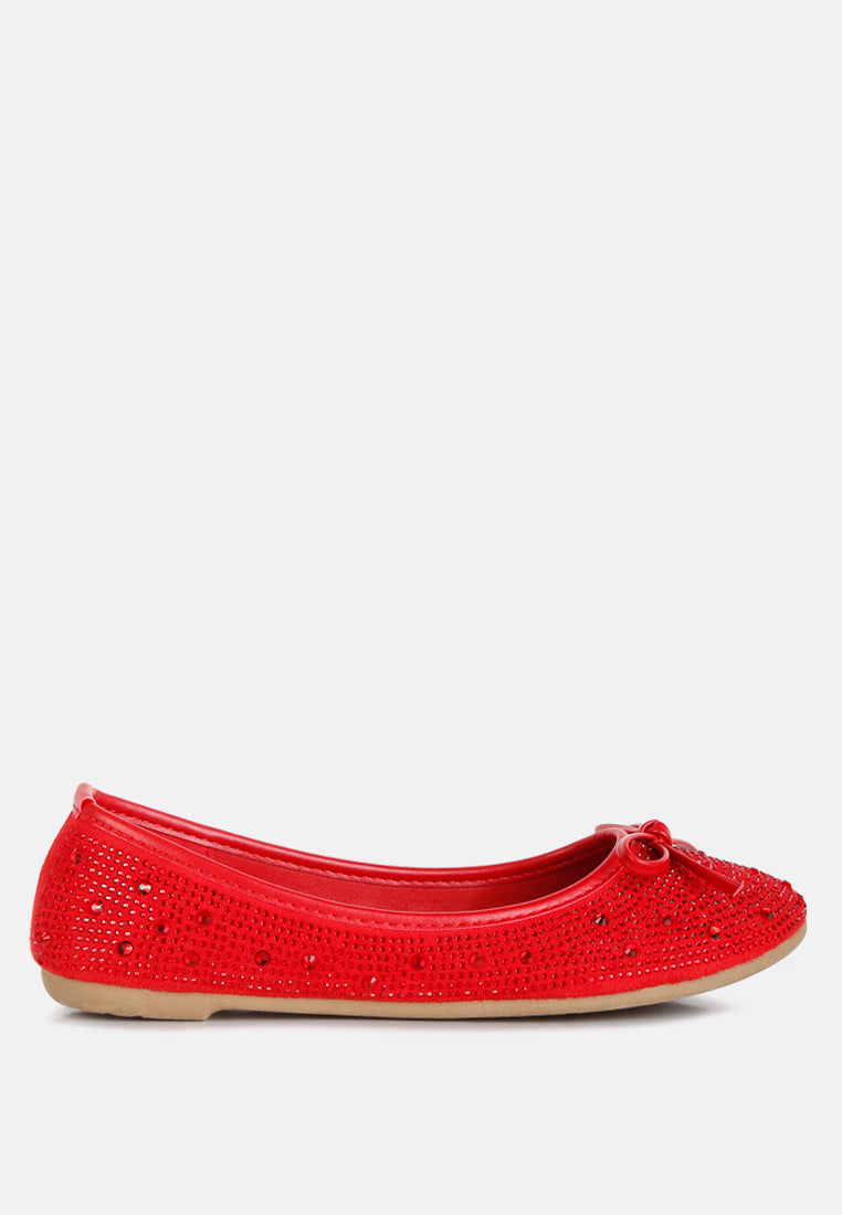 Hosana Rhinestones And Stud Embellished Ballet Flats from London Rag International