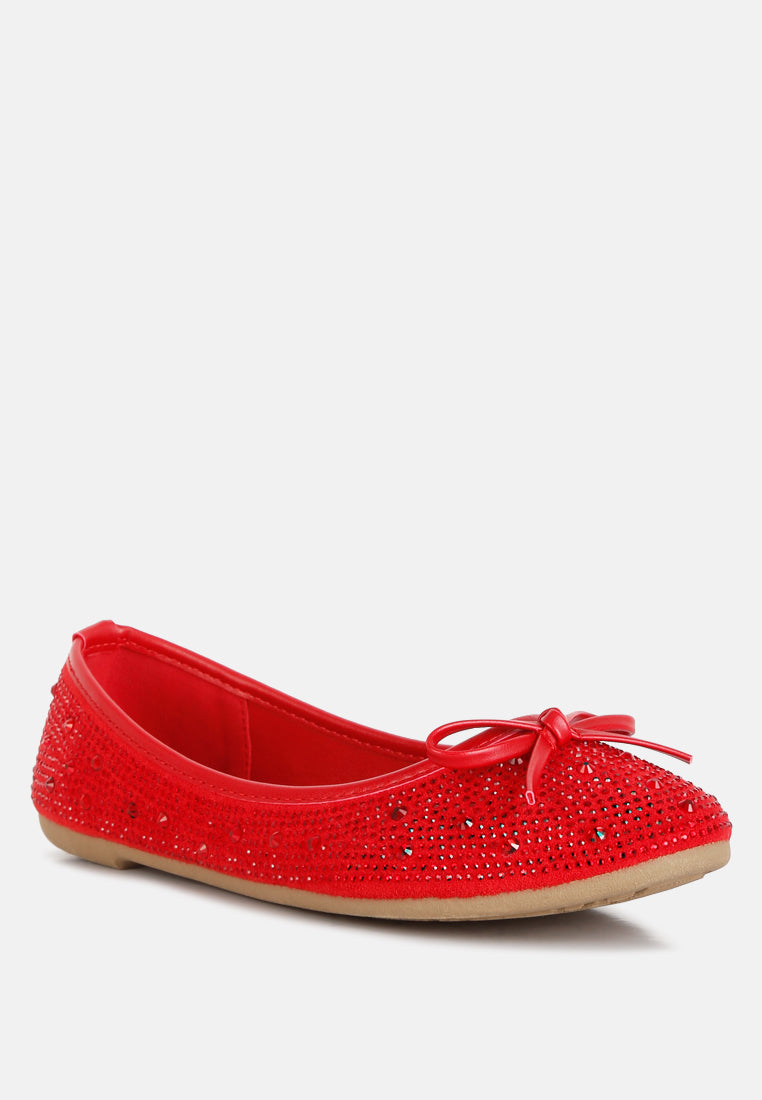 Hosana Rhinestones And Stud Embellished Ballet Flats from London Rag International