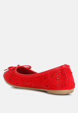 Hosana Rhinestones And Stud Embellished Ballet Flats from London Rag International