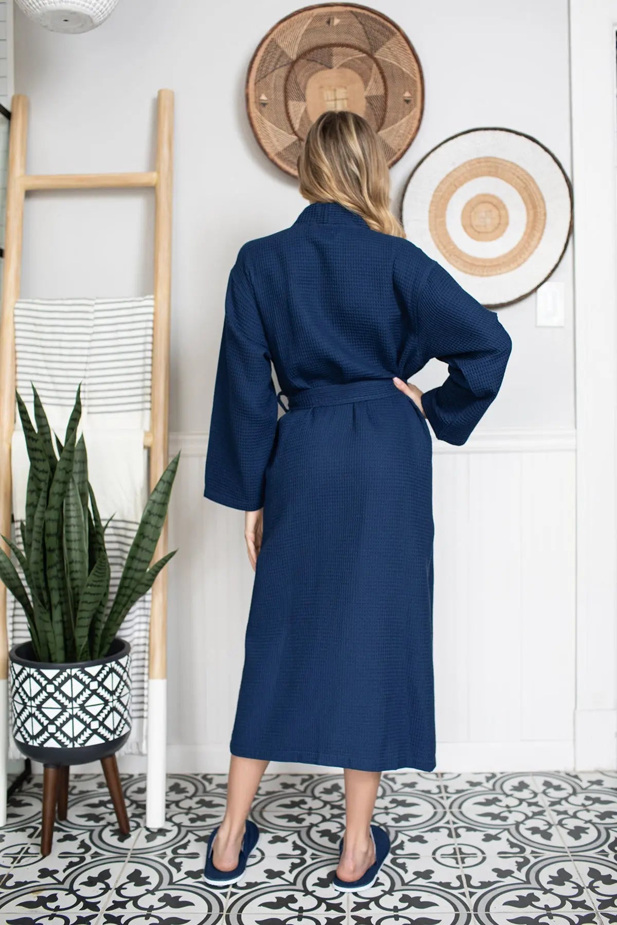 Lightweight Cotton Waffle Robe for Women From Lotus Linen