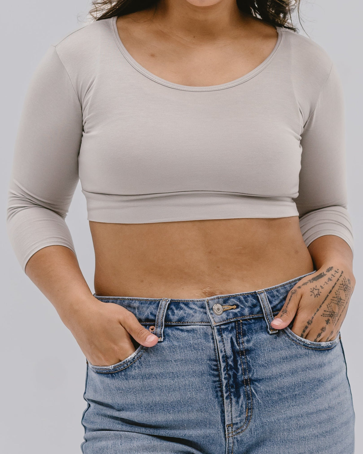 Classic 3/4 Sleeve Halftee from HALFTEE Layering Fashions