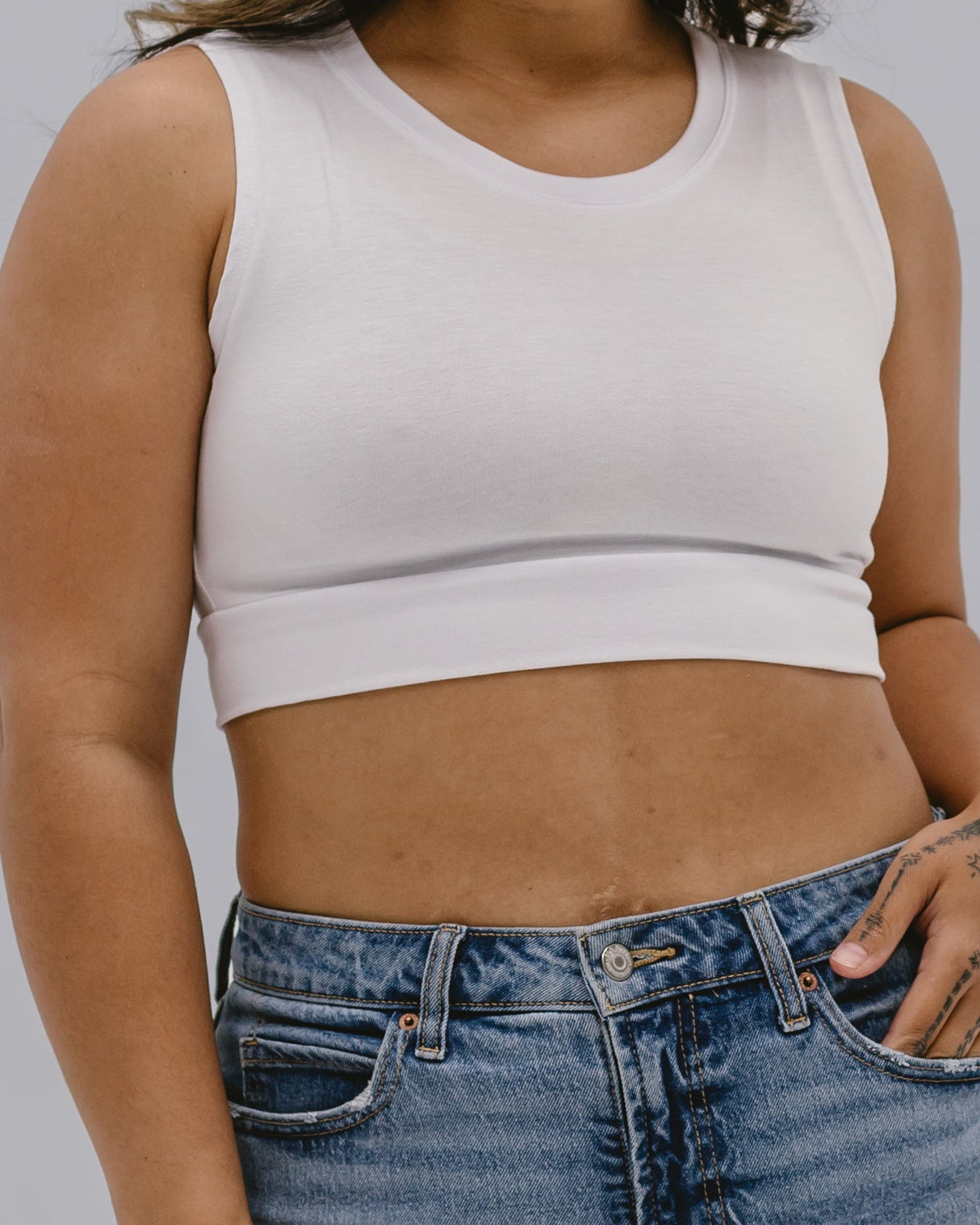 Crew Neck Tank Halftee from HALFTEE Layering Fashions