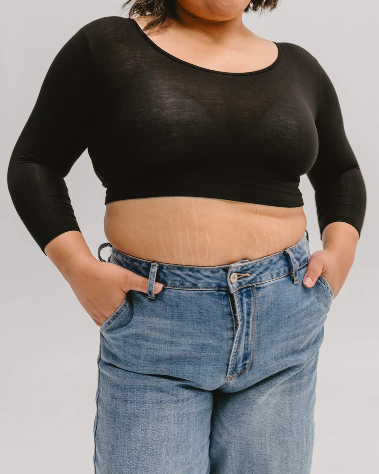 Classic 3/4 Sleeve Halftee from HALFTEE Layering Fashions