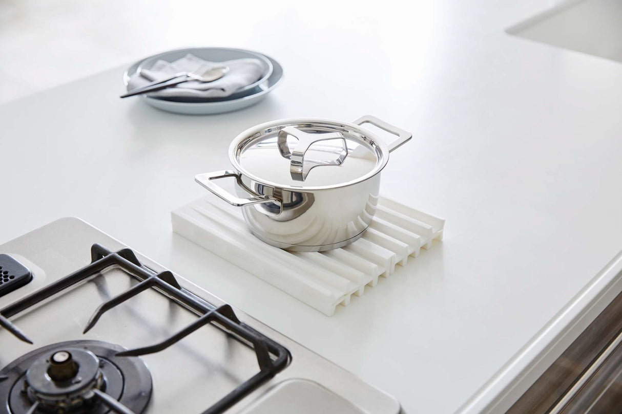 Folding Dish Drainer Mat & Trivet - Silicone from Yamazaki Home