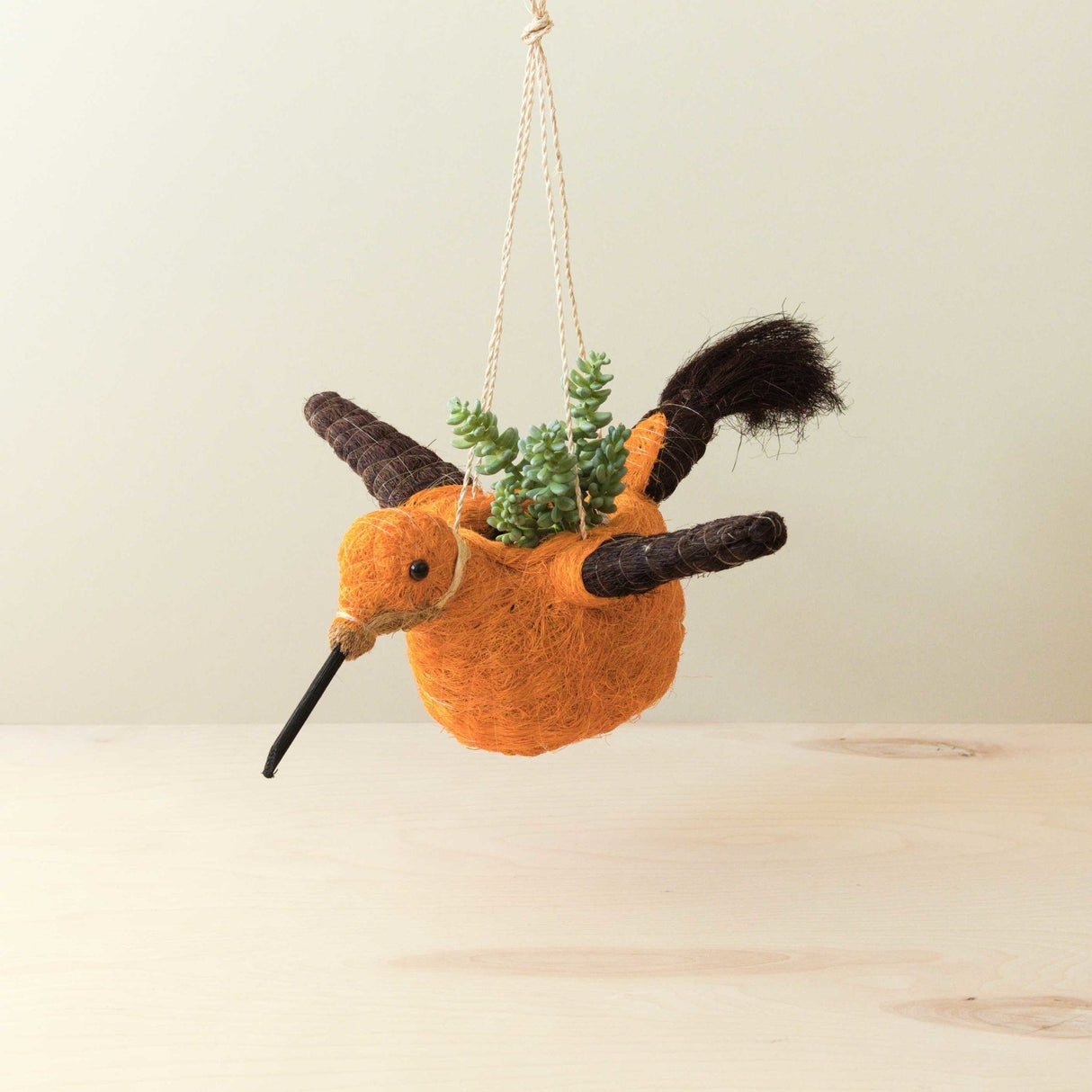 Hummingbird Planter - Coco Coir | LIKHA x Gilded Frond Clay + Textiles From LIKHÂ