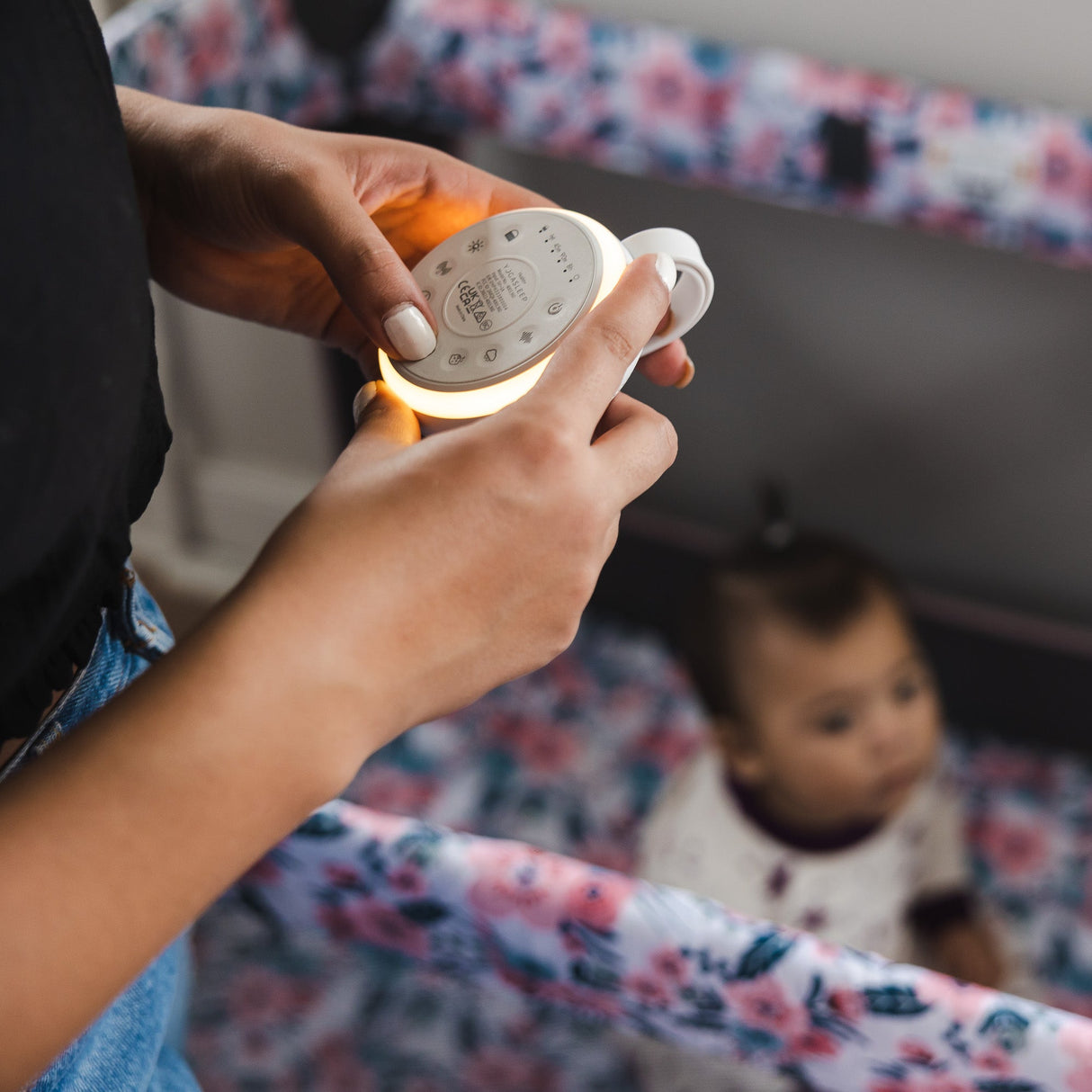 Hushh+ Travel Sound Machine with Wireless Speaker and Night light from Yogasleep