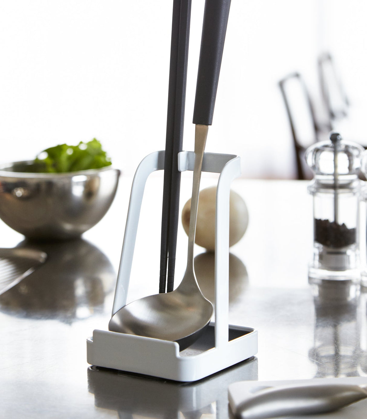 Lid & Ladle Stand - Steel from Yamazaki Home
