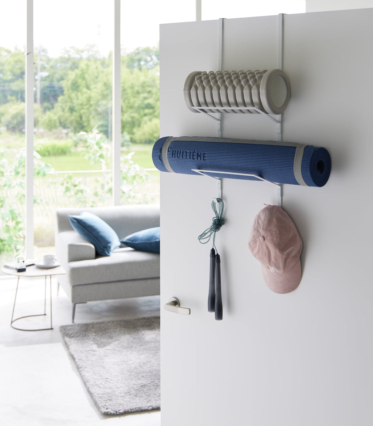 Over-the-Door Fitness Equipment Hanger - Steel from Yamazaki Home