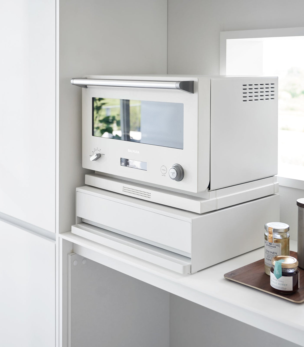Countertop Drawer with Pull-Out Shelf - Steel from Yamazaki Home