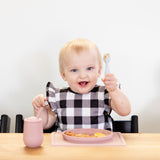 White Buffalo Plaid Flutter Bapron from BapronBaby