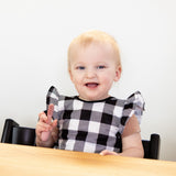 White Buffalo Plaid Flutter Bapron from BapronBaby