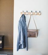 Wall-Mounted Coat Rack - Steel + Wood from Yamazaki Home